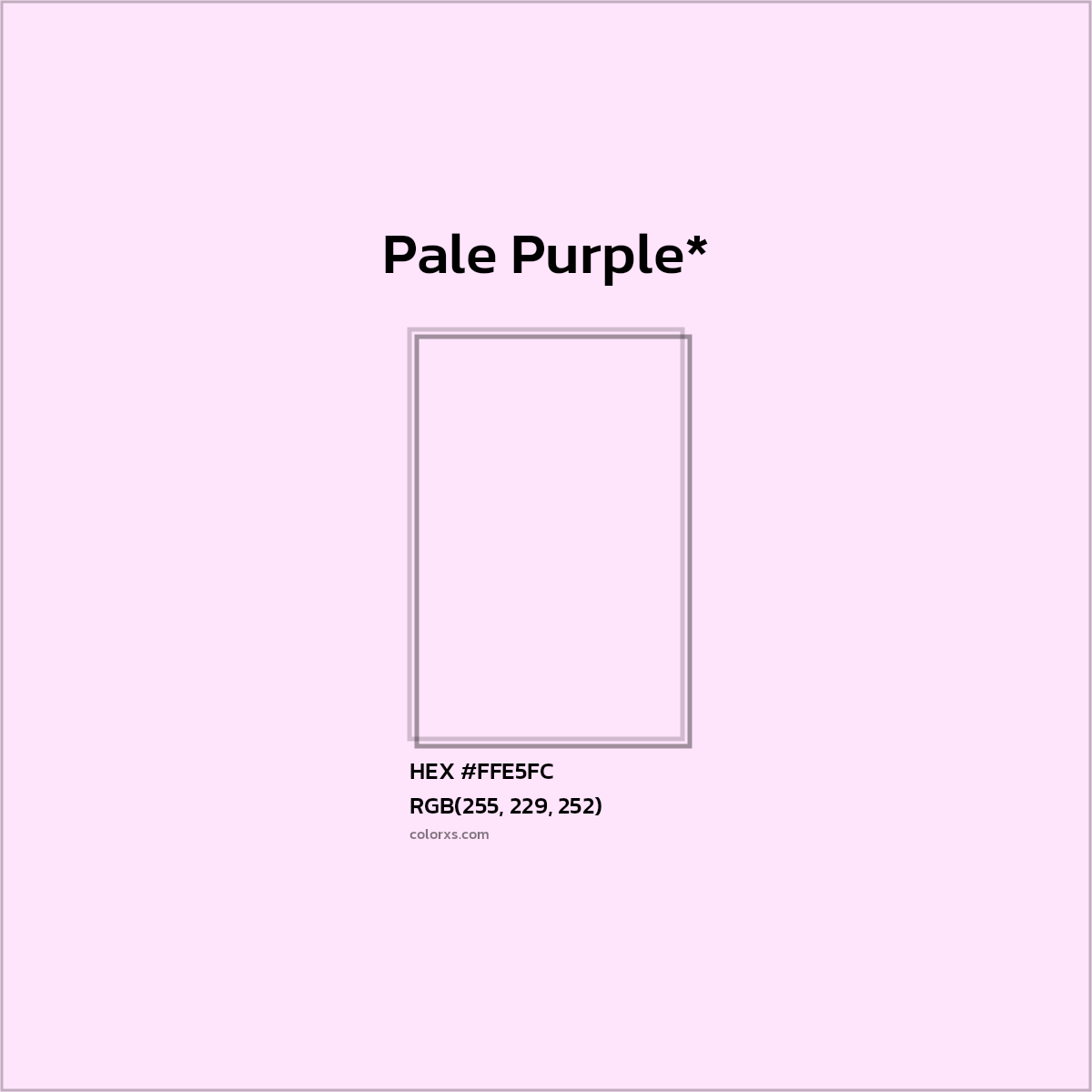 HEX #FFE5FC Color Name, Color Code, Palettes, Similar Paints, Images