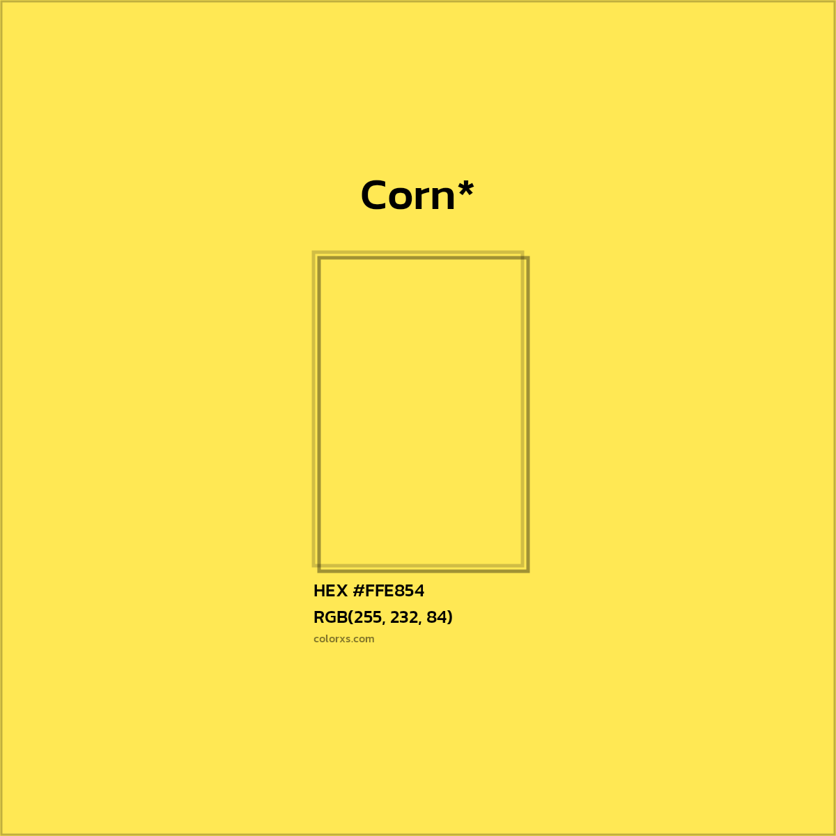 HEX #FFE854 Color Name, Color Code, Palettes, Similar Paints, Images