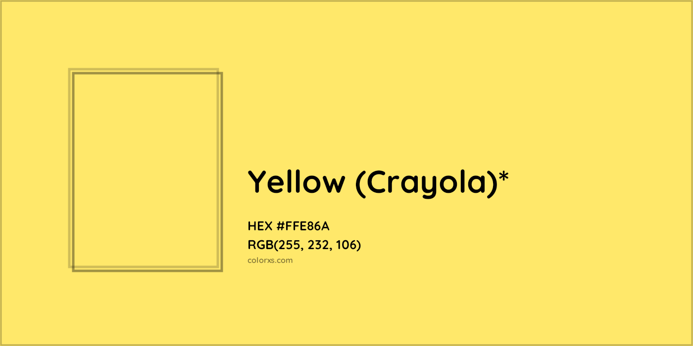 HEX #FFE86A Color Name, Color Code, Palettes, Similar Paints, Images
