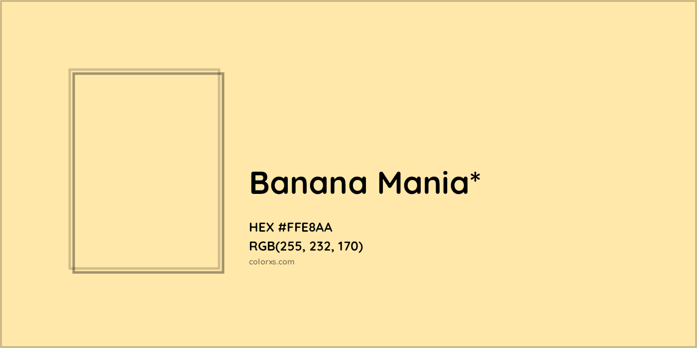 HEX #FFE8AA Color Name, Color Code, Palettes, Similar Paints, Images
