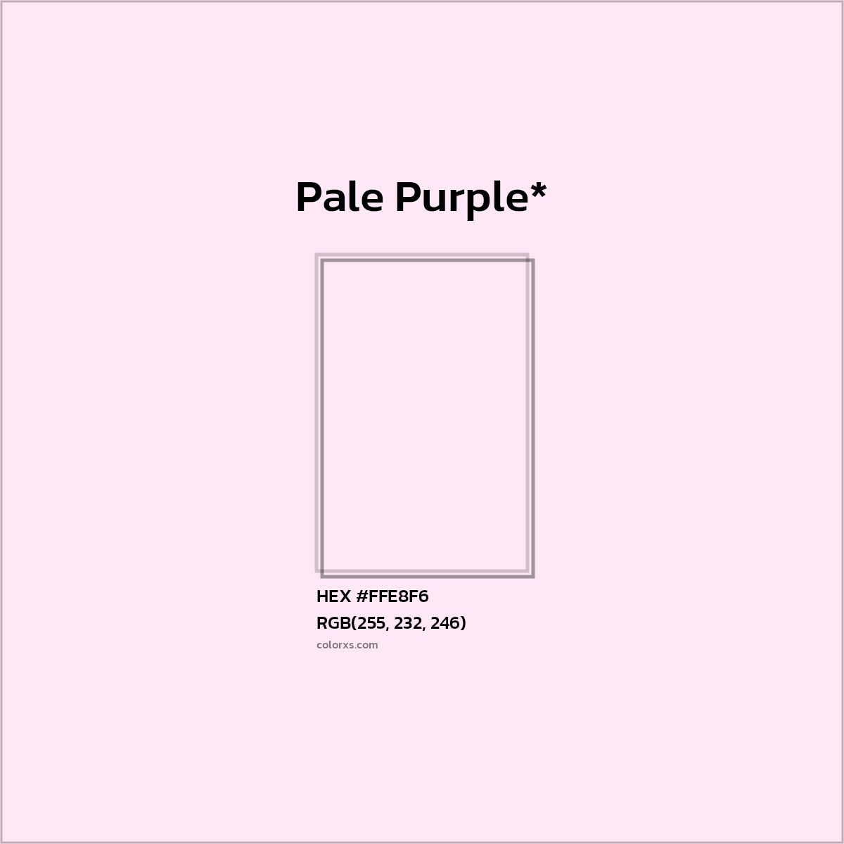 HEX #FFE8F6 Color Name, Color Code, Palettes, Similar Paints, Images