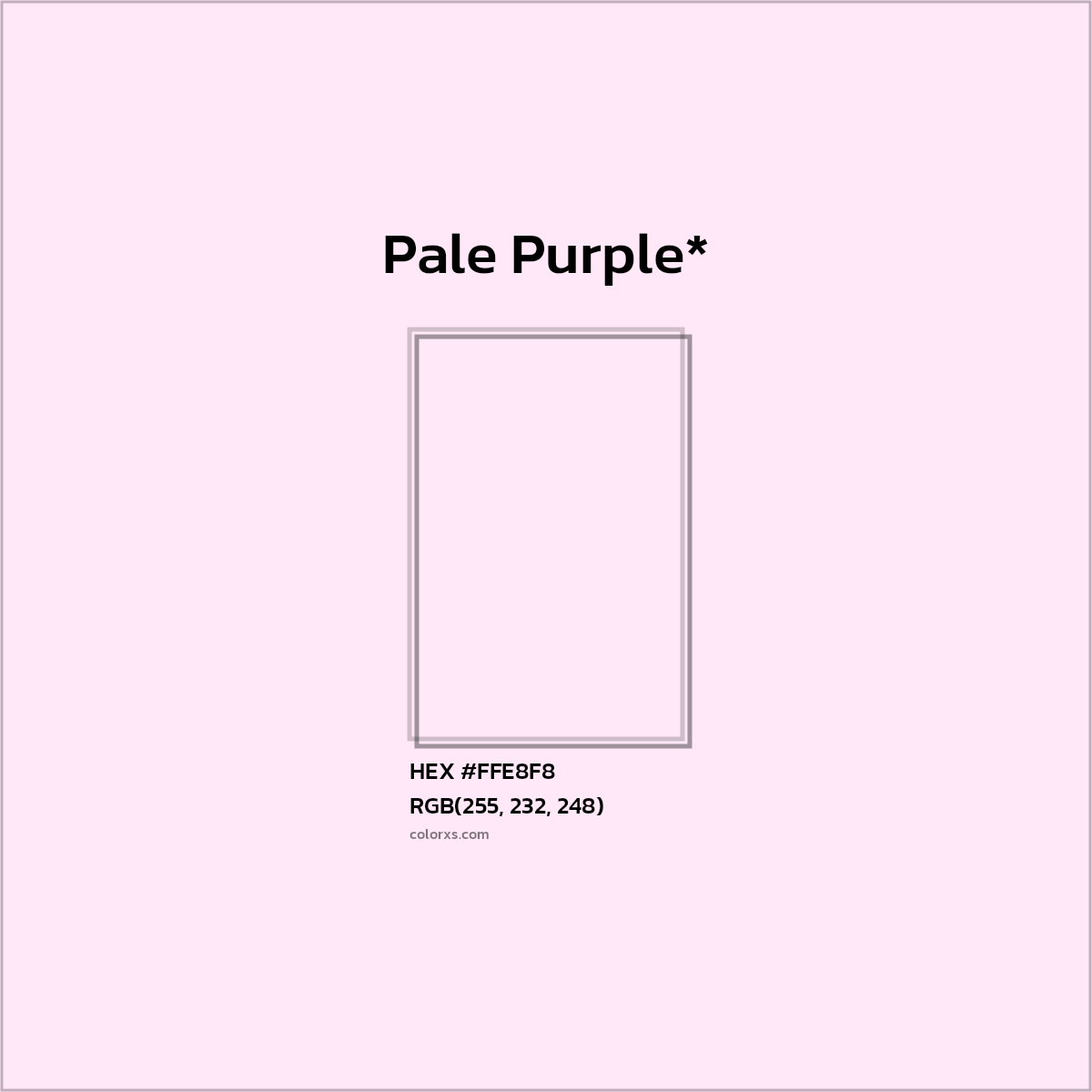 HEX #FFE8F8 Color Name, Color Code, Palettes, Similar Paints, Images