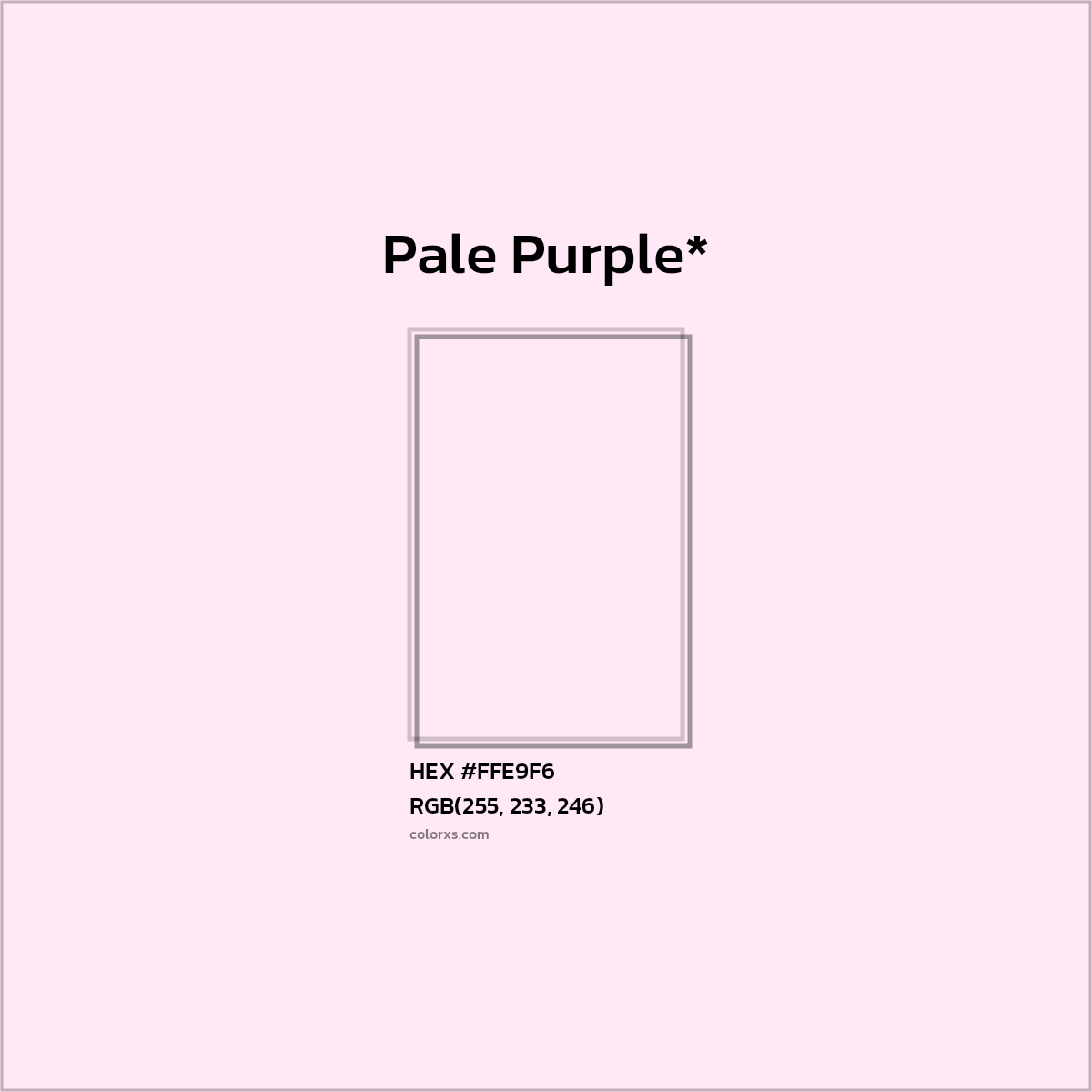 HEX #FFE9F6 Color Name, Color Code, Palettes, Similar Paints, Images