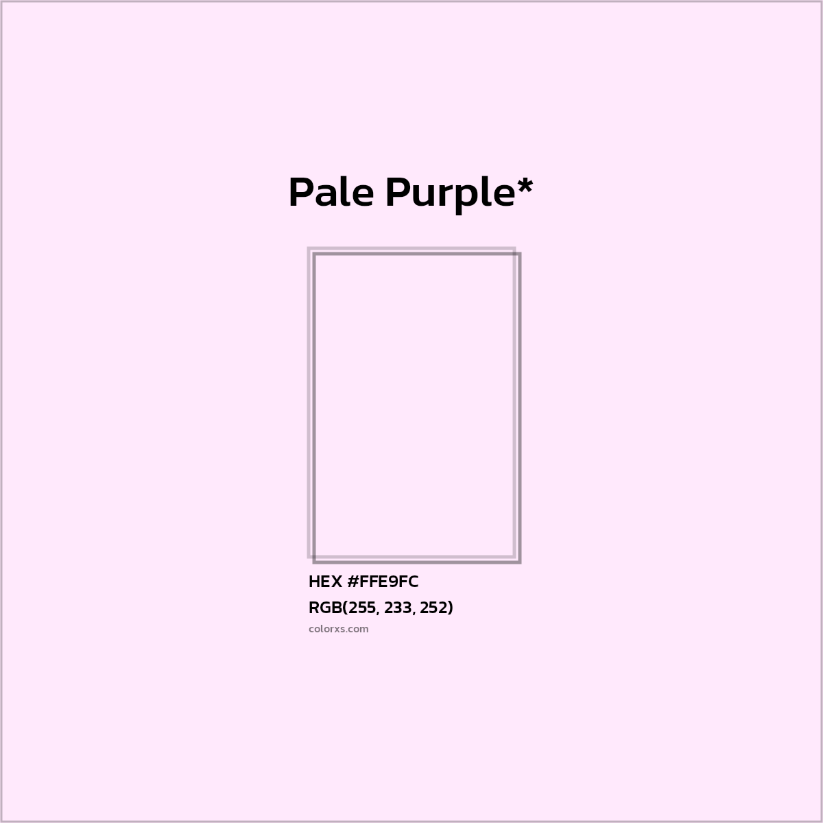 HEX #FFE9FC Color Name, Color Code, Palettes, Similar Paints, Images