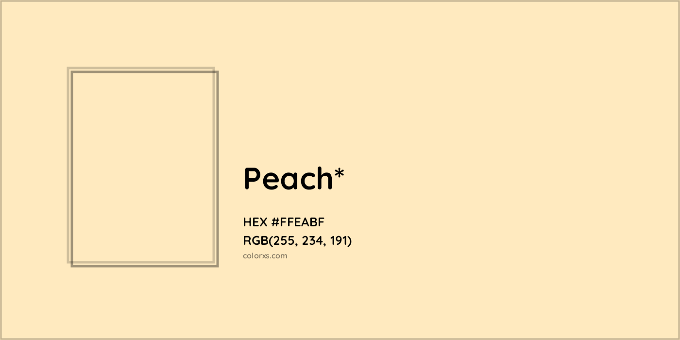 HEX #FFEABF Color Name, Color Code, Palettes, Similar Paints, Images