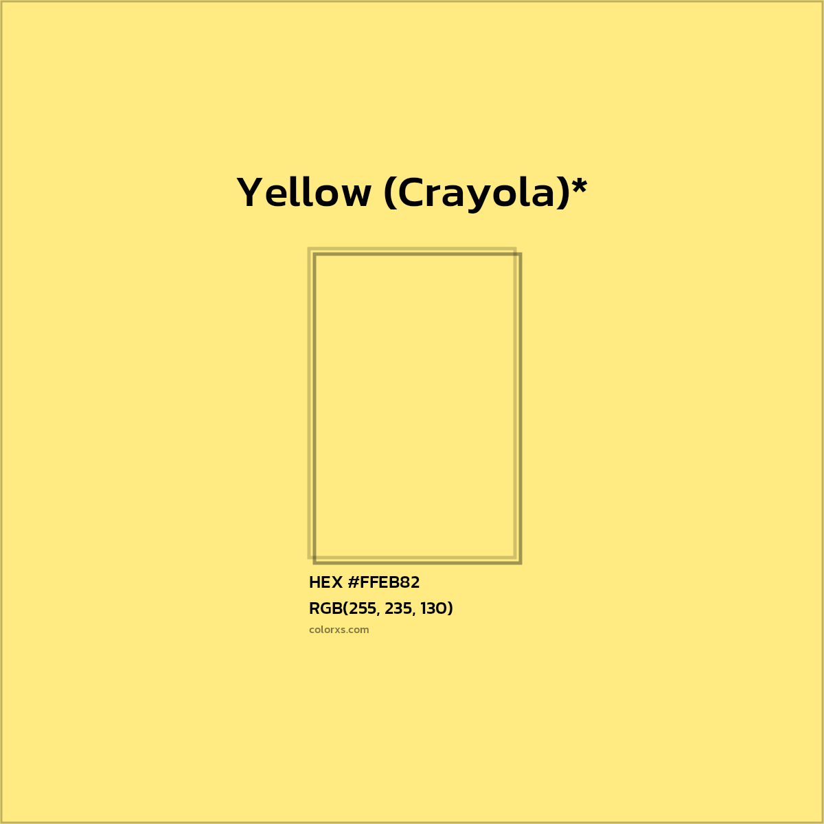 HEX #FFEB82 Color Name, Color Code, Palettes, Similar Paints, Images