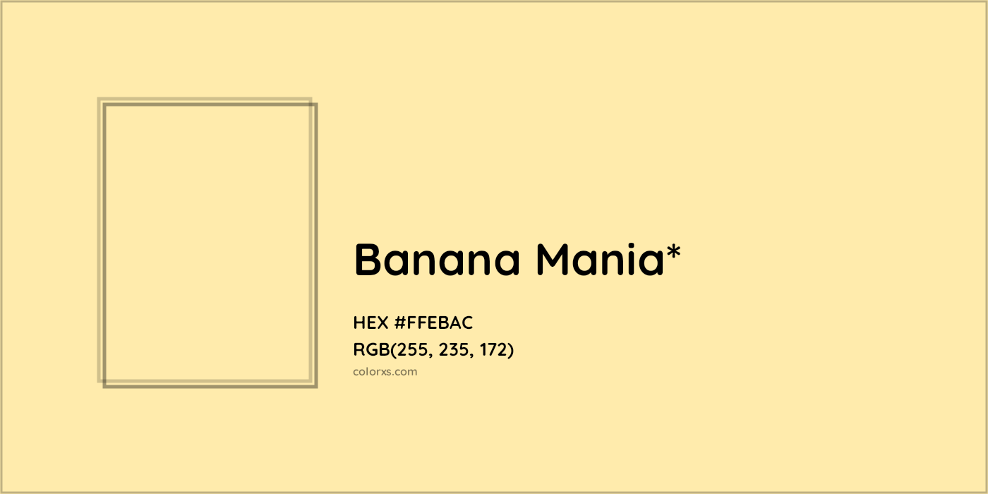 HEX #FFEBAC Color Name, Color Code, Palettes, Similar Paints, Images