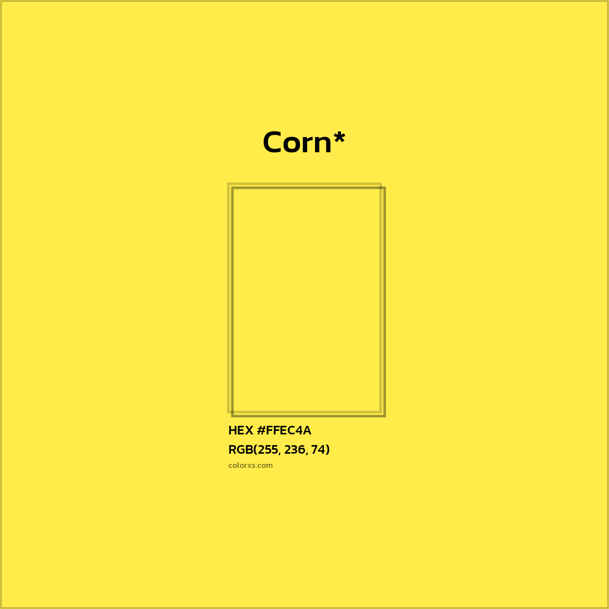 HEX #FFEC4A Color Name, Color Code, Palettes, Similar Paints, Images