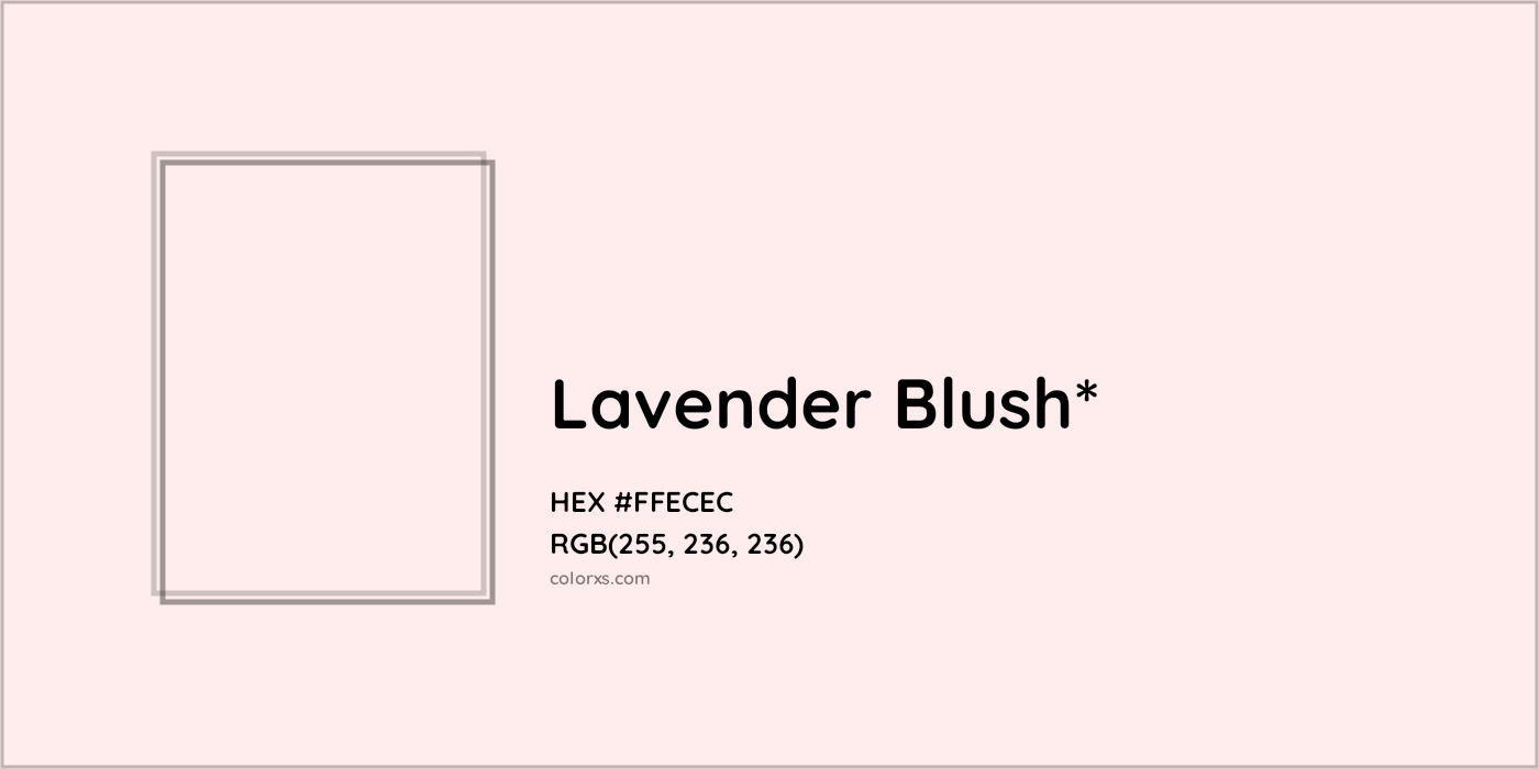 HEX #FFECEC Color Name, Color Code, Palettes, Similar Paints, Images