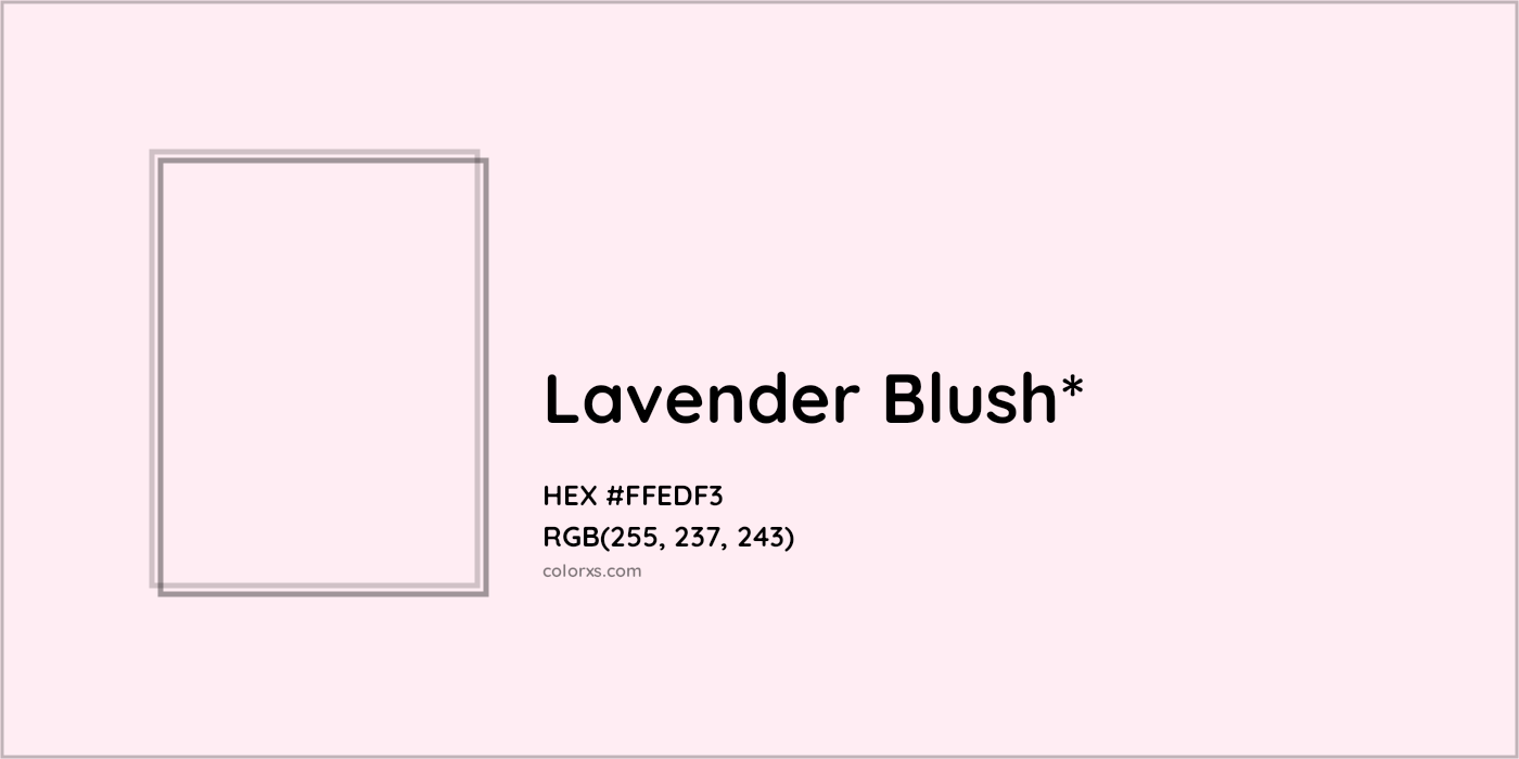 HEX #FFEDF3 Color Name, Color Code, Palettes, Similar Paints, Images