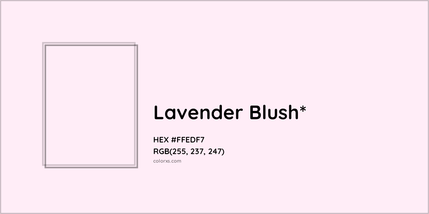 HEX #FFEDF7 Color Name, Color Code, Palettes, Similar Paints, Images