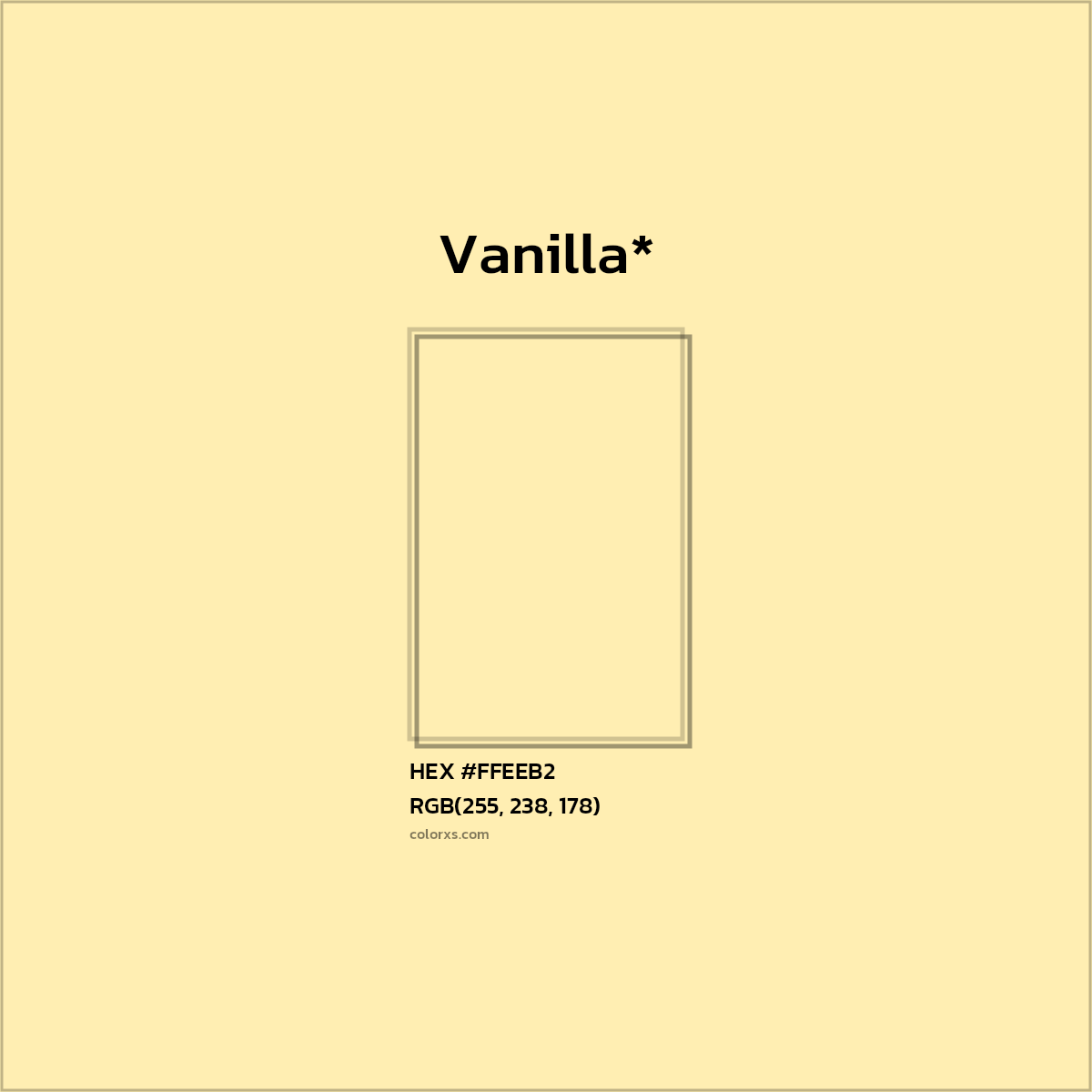 HEX #FFEEB2 Color Name, Color Code, Palettes, Similar Paints, Images