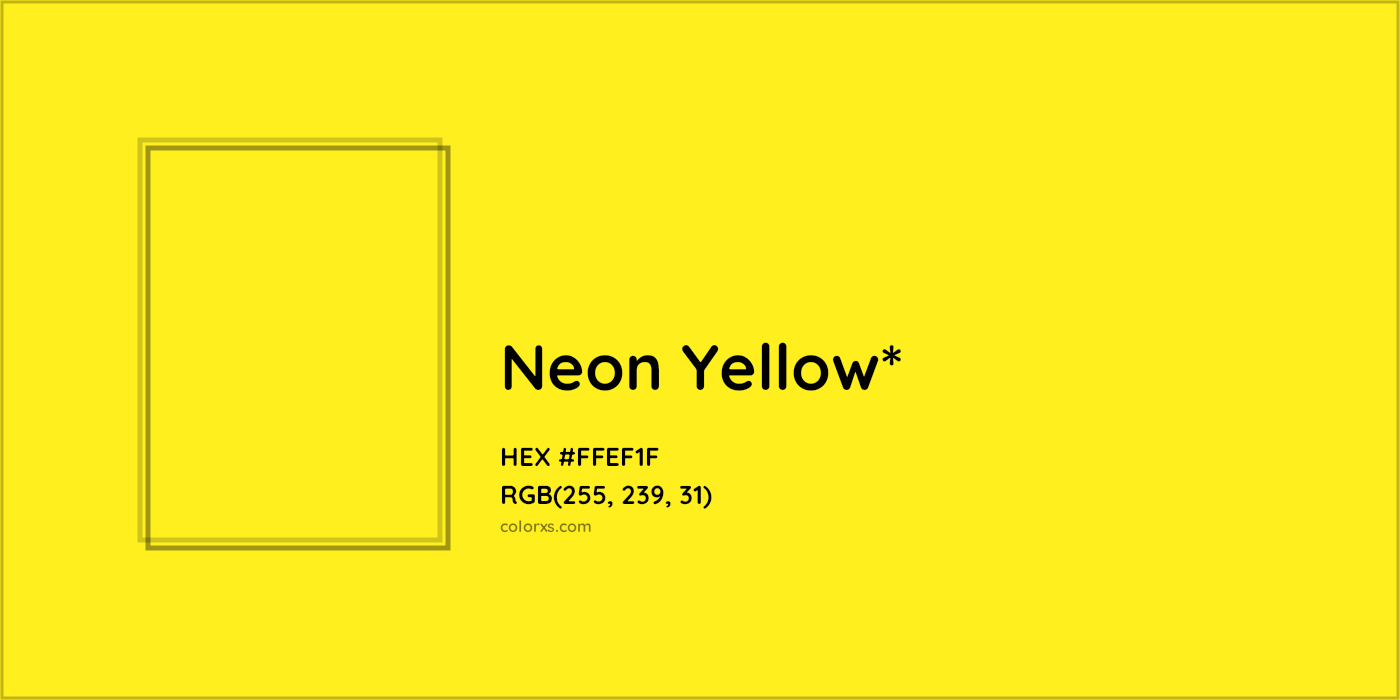 HEX #FFEF1F Color Name, Color Code, Palettes, Similar Paints, Images