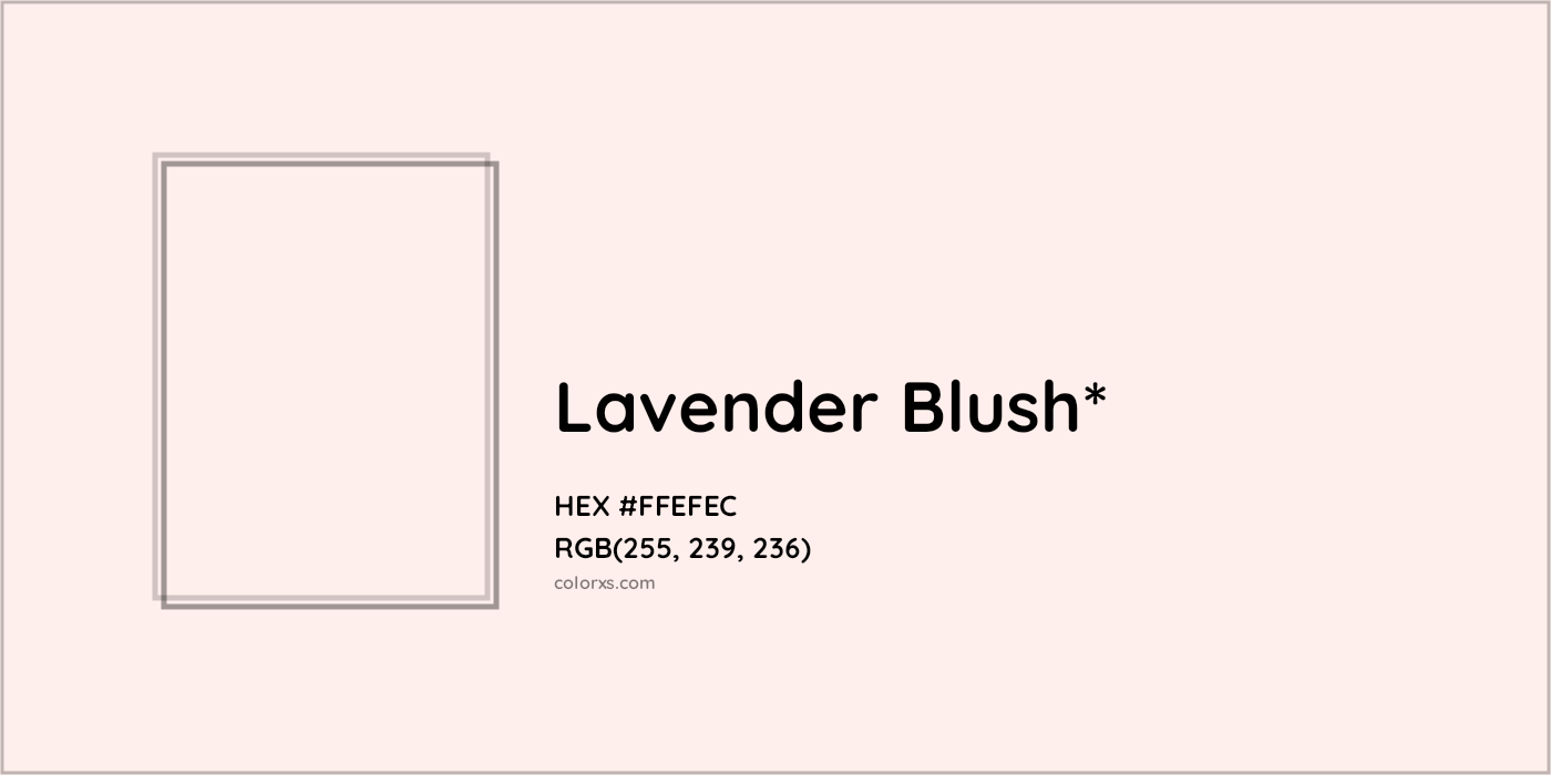 HEX #FFEFEC Color Name, Color Code, Palettes, Similar Paints, Images