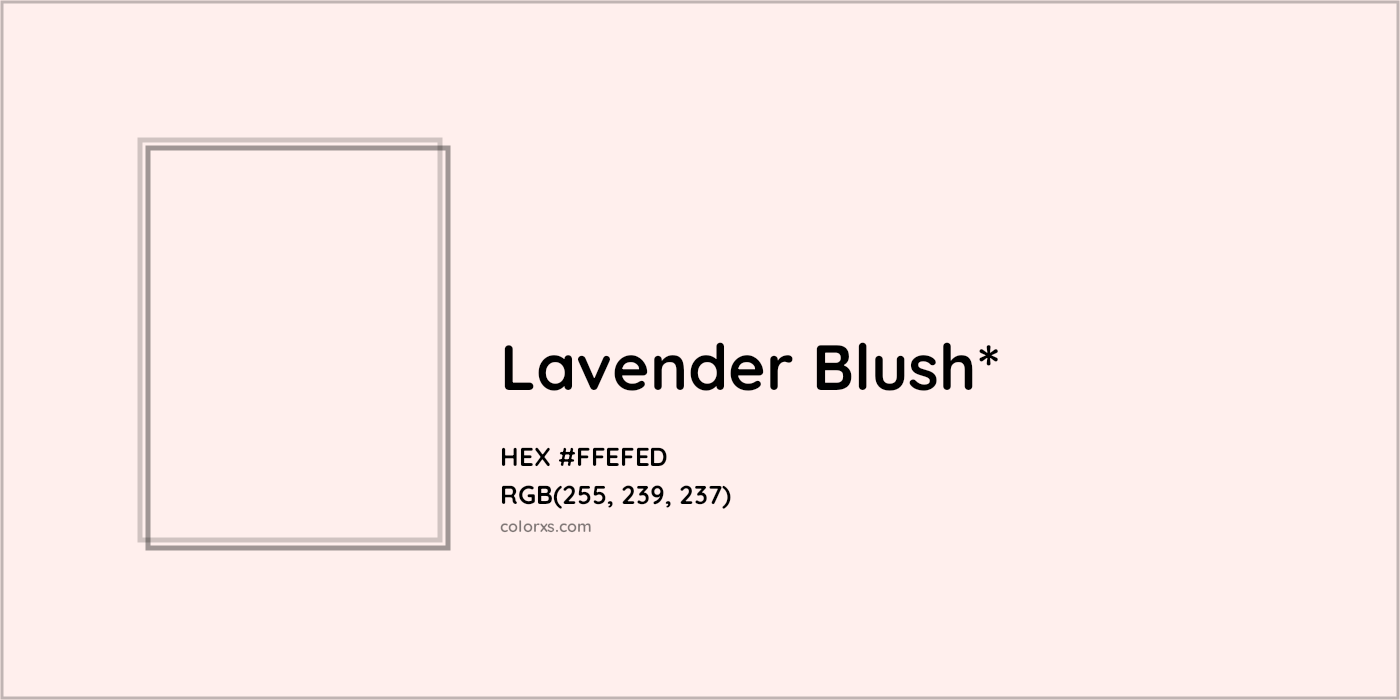 HEX #FFEFED Color Name, Color Code, Palettes, Similar Paints, Images