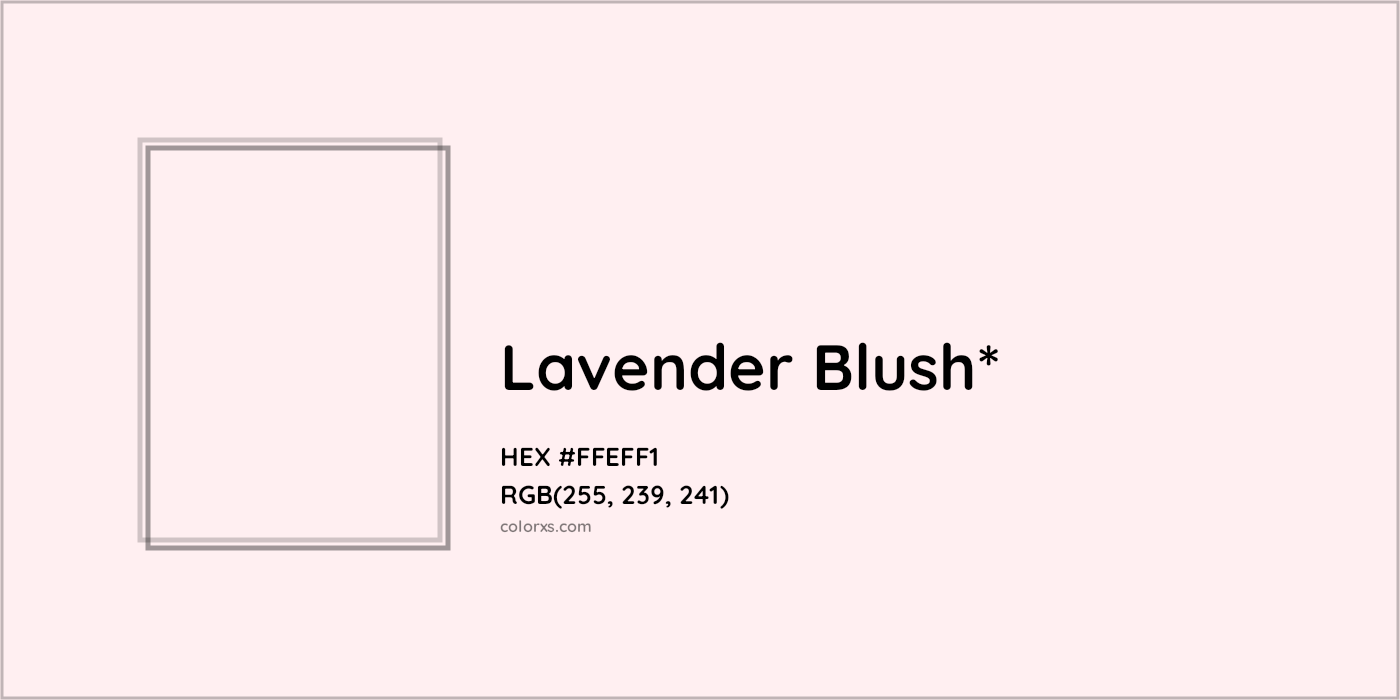 HEX #FFEFF1 Color Name, Color Code, Palettes, Similar Paints, Images