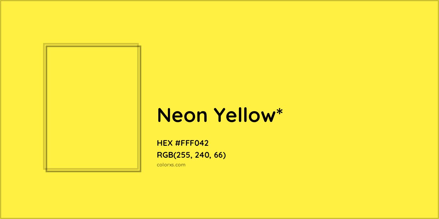 HEX #FFF042 Color Name, Color Code, Palettes, Similar Paints, Images