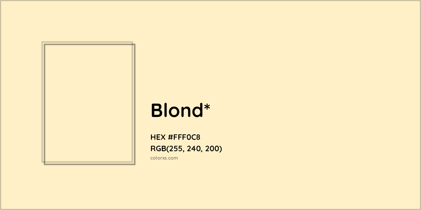 HEX #FFF0C8 Color Name, Color Code, Palettes, Similar Paints, Images