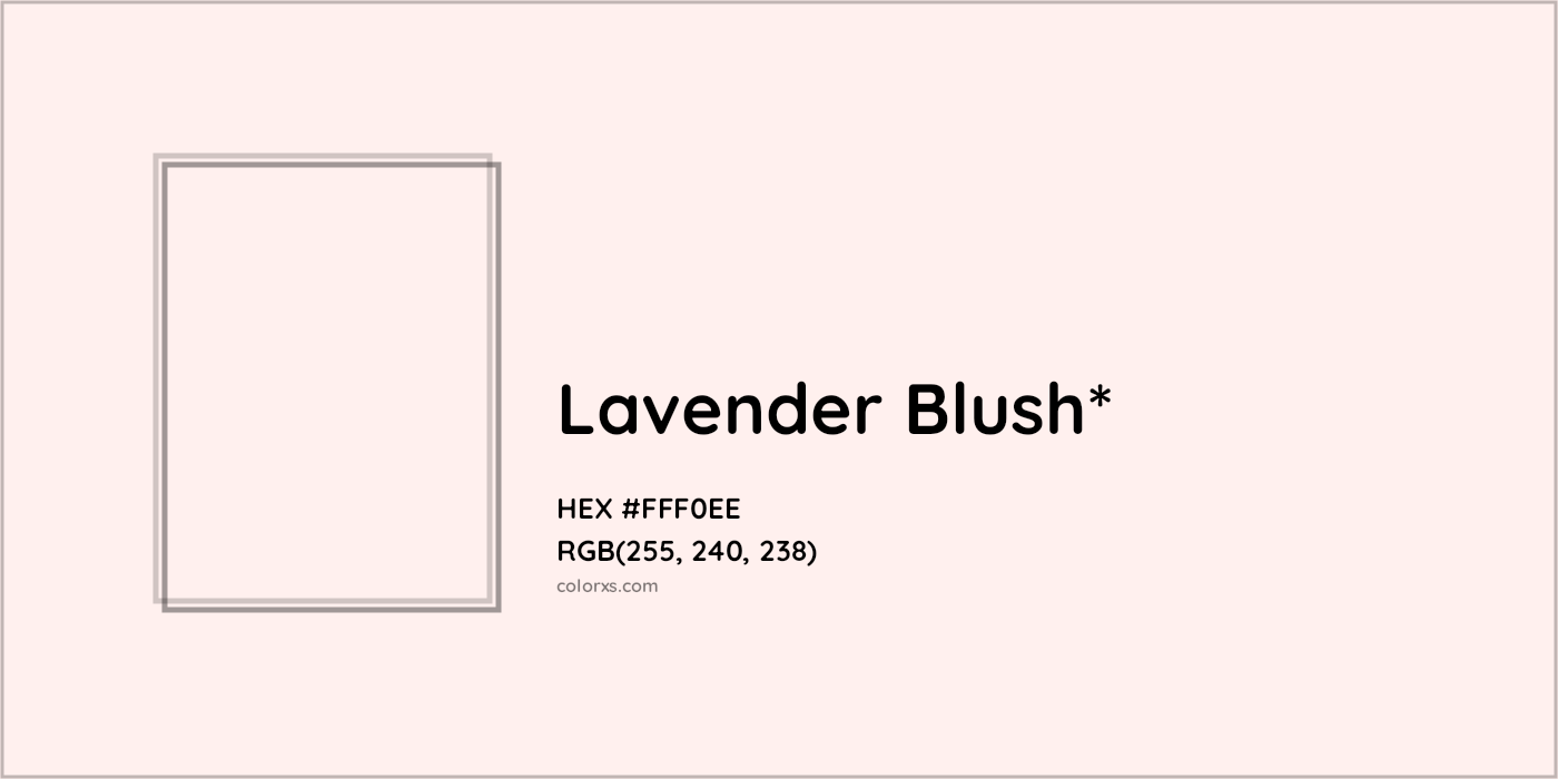 HEX #FFF0EE Color Name, Color Code, Palettes, Similar Paints, Images