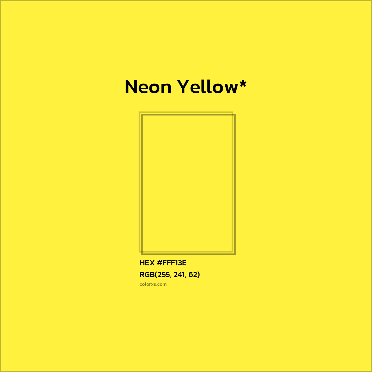 HEX #FFF13E Color Name, Color Code, Palettes, Similar Paints, Images