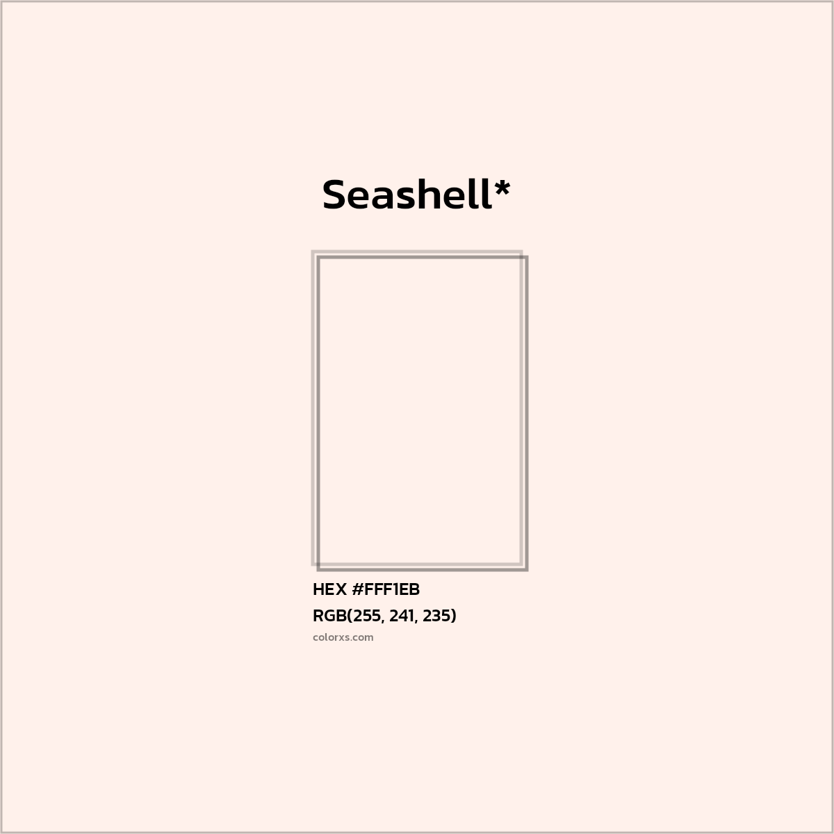 HEX #FFF1EB Color Name, Color Code, Palettes, Similar Paints, Images