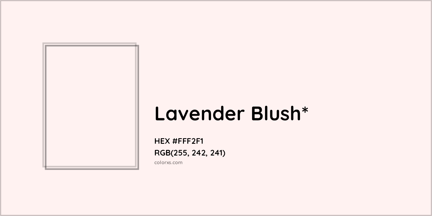 HEX #FFF2F1 Color Name, Color Code, Palettes, Similar Paints, Images