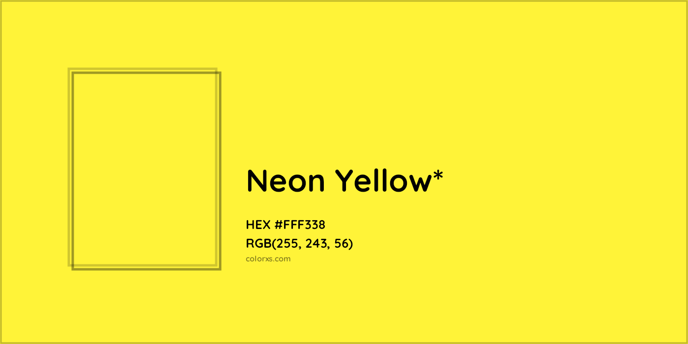 HEX #FFF338 Color Name, Color Code, Palettes, Similar Paints, Images