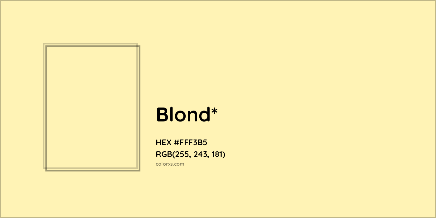 HEX #FFF3B5 Color Name, Color Code, Palettes, Similar Paints, Images