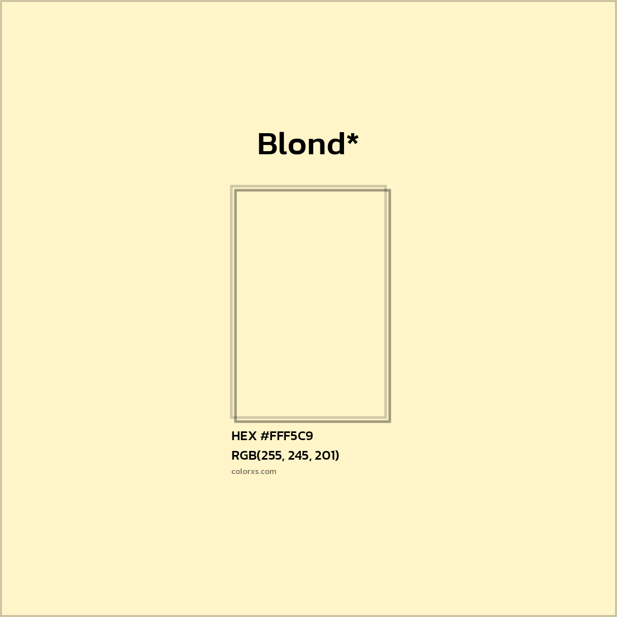 HEX #FFF5C9 Color Name, Color Code, Palettes, Similar Paints, Images