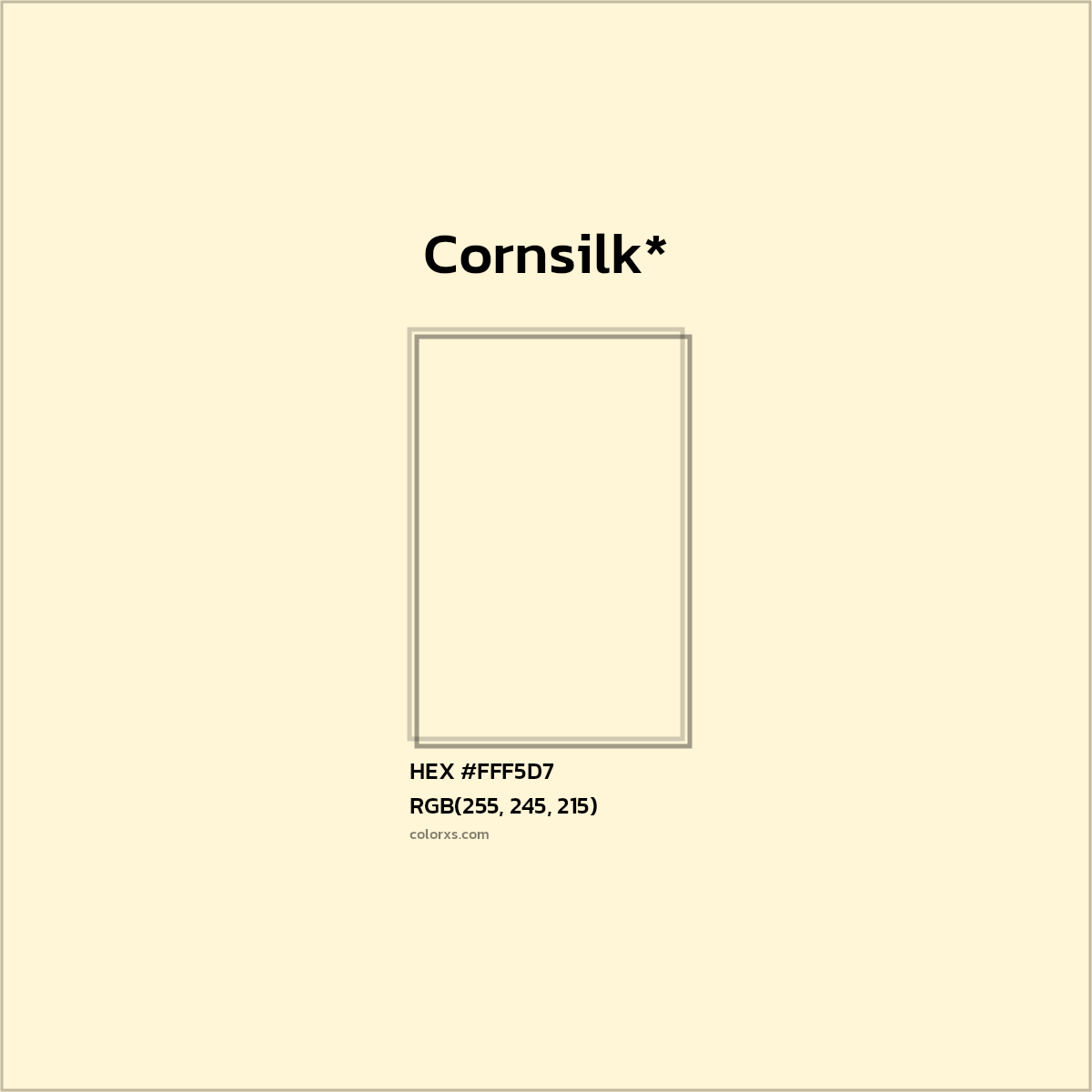 HEX #FFF5D7 Color Name, Color Code, Palettes, Similar Paints, Images