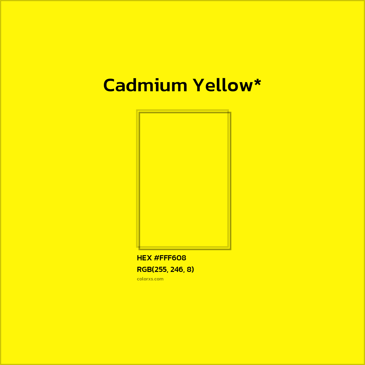 HEX #FFF608 Color Name, Color Code, Palettes, Similar Paints, Images