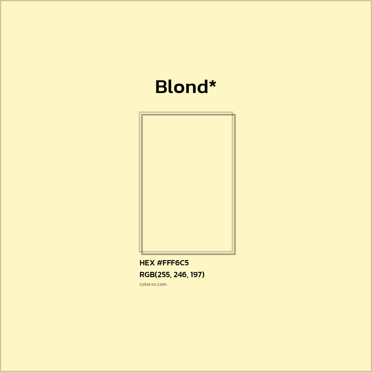 HEX #FFF6C5 Color Name, Color Code, Palettes, Similar Paints, Images