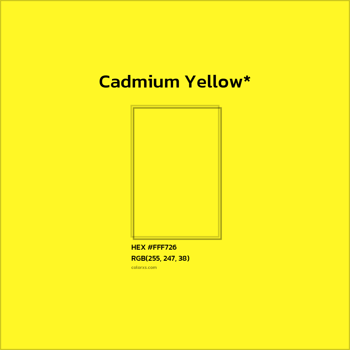 HEX #FFF726 Color Name, Color Code, Palettes, Similar Paints, Images