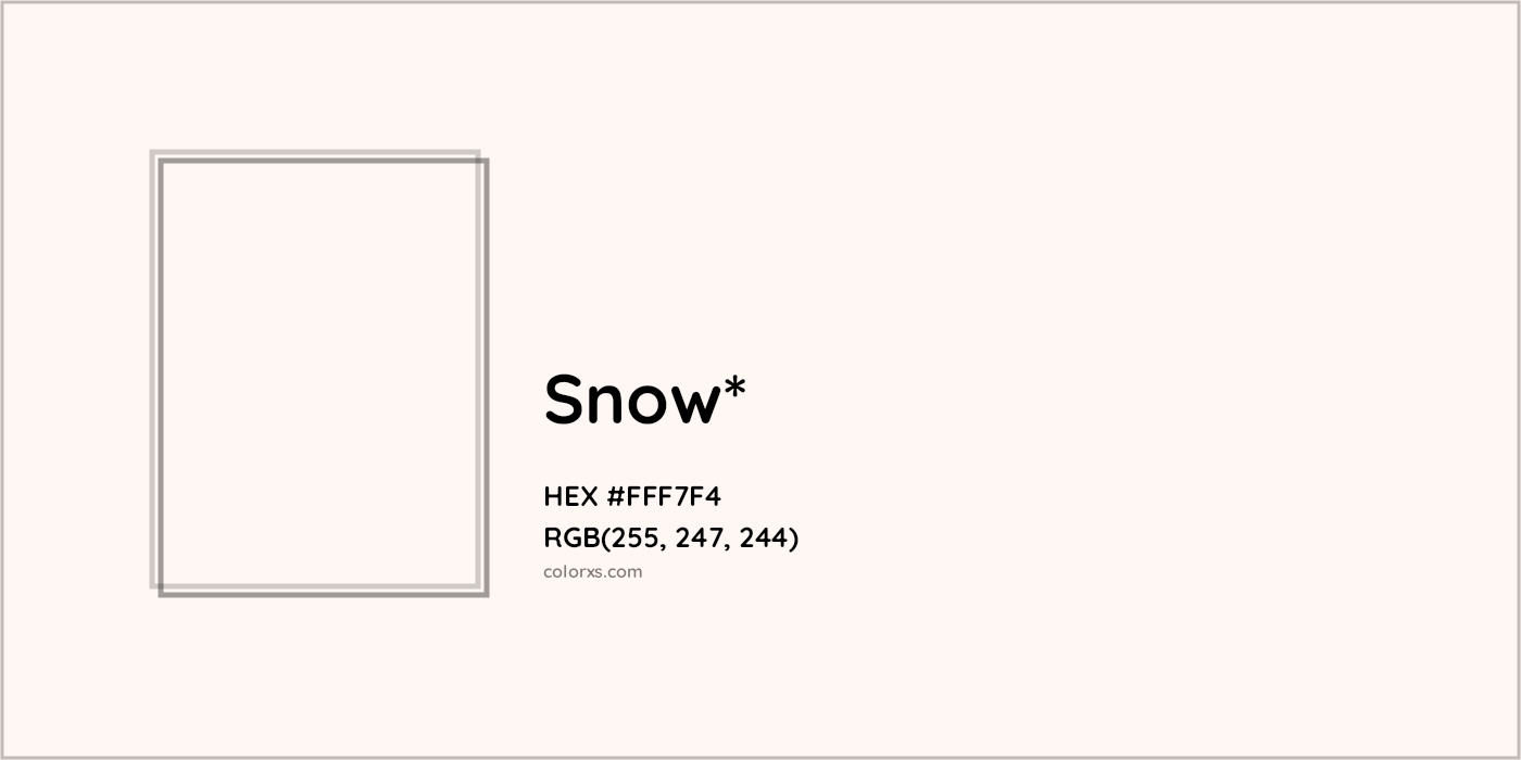 HEX #FFF7F4 Color Name, Color Code, Palettes, Similar Paints, Images