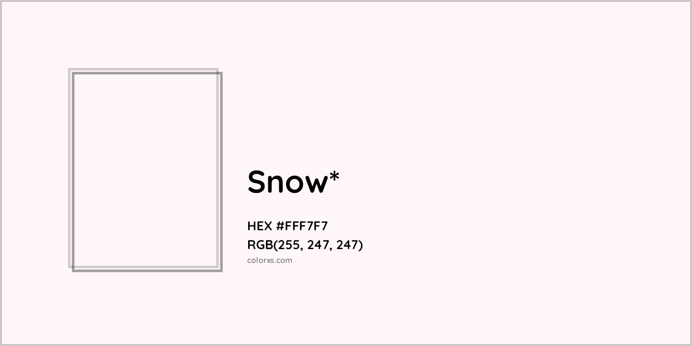 HEX #FFF7F7 Color Name, Color Code, Palettes, Similar Paints, Images