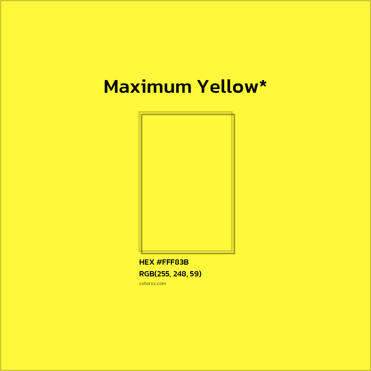 HEX #FFF83B Color Name, Color Code, Palettes, Similar Paints, Images