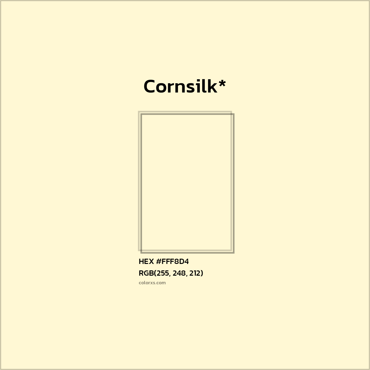HEX #FFF8D4 Color Name, Color Code, Palettes, Similar Paints, Images