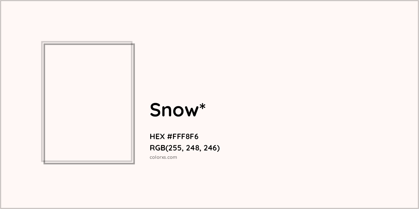 HEX #FFF8F6 Color Name, Color Code, Palettes, Similar Paints, Images