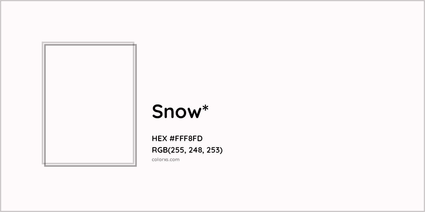 HEX #FFF8FD Color Name, Color Code, Palettes, Similar Paints, Images