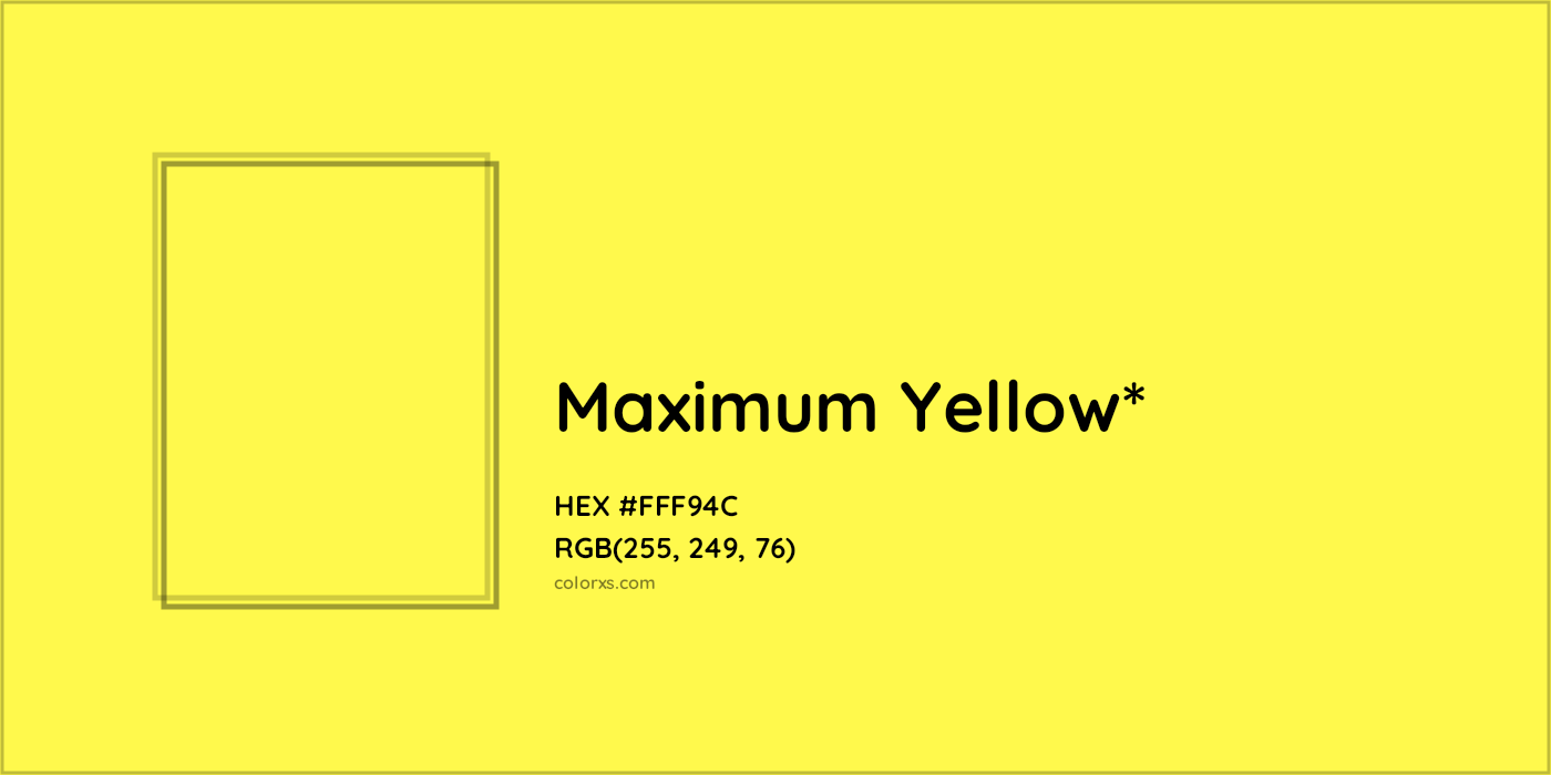 HEX #FFF94C Color Name, Color Code, Palettes, Similar Paints, Images