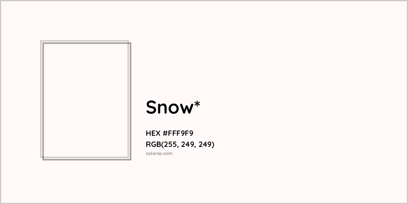 HEX #FFF9F9 Color Name, Color Code, Palettes, Similar Paints, Images