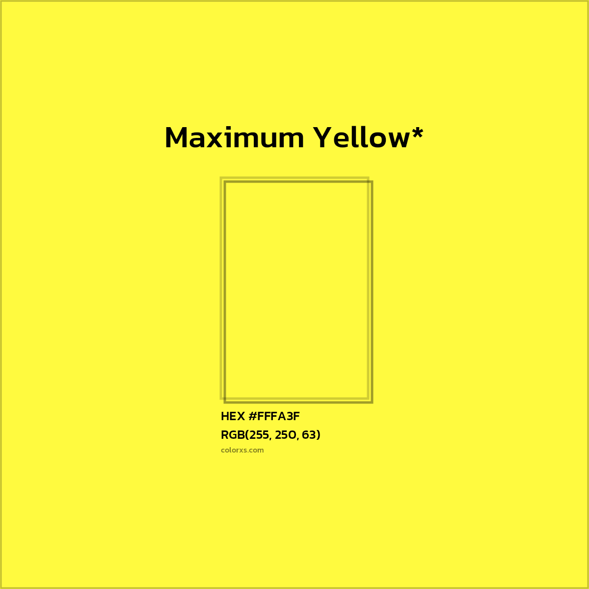HEX #FFFA3F Color Name, Color Code, Palettes, Similar Paints, Images