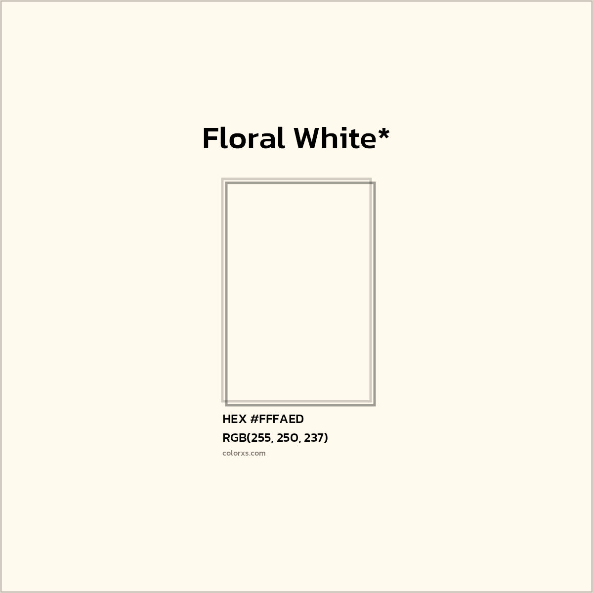 HEX #FFFAED Color Name, Color Code, Palettes, Similar Paints, Images