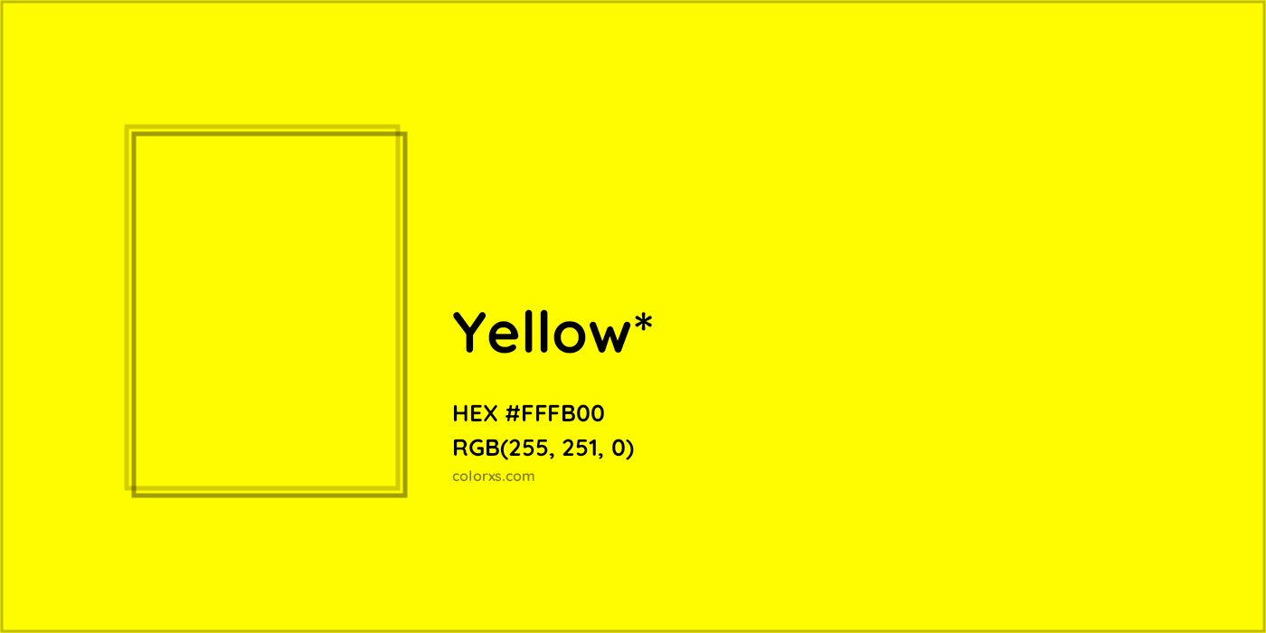 HEX #FFFB00 Color Name, Color Code, Palettes, Similar Paints, Images