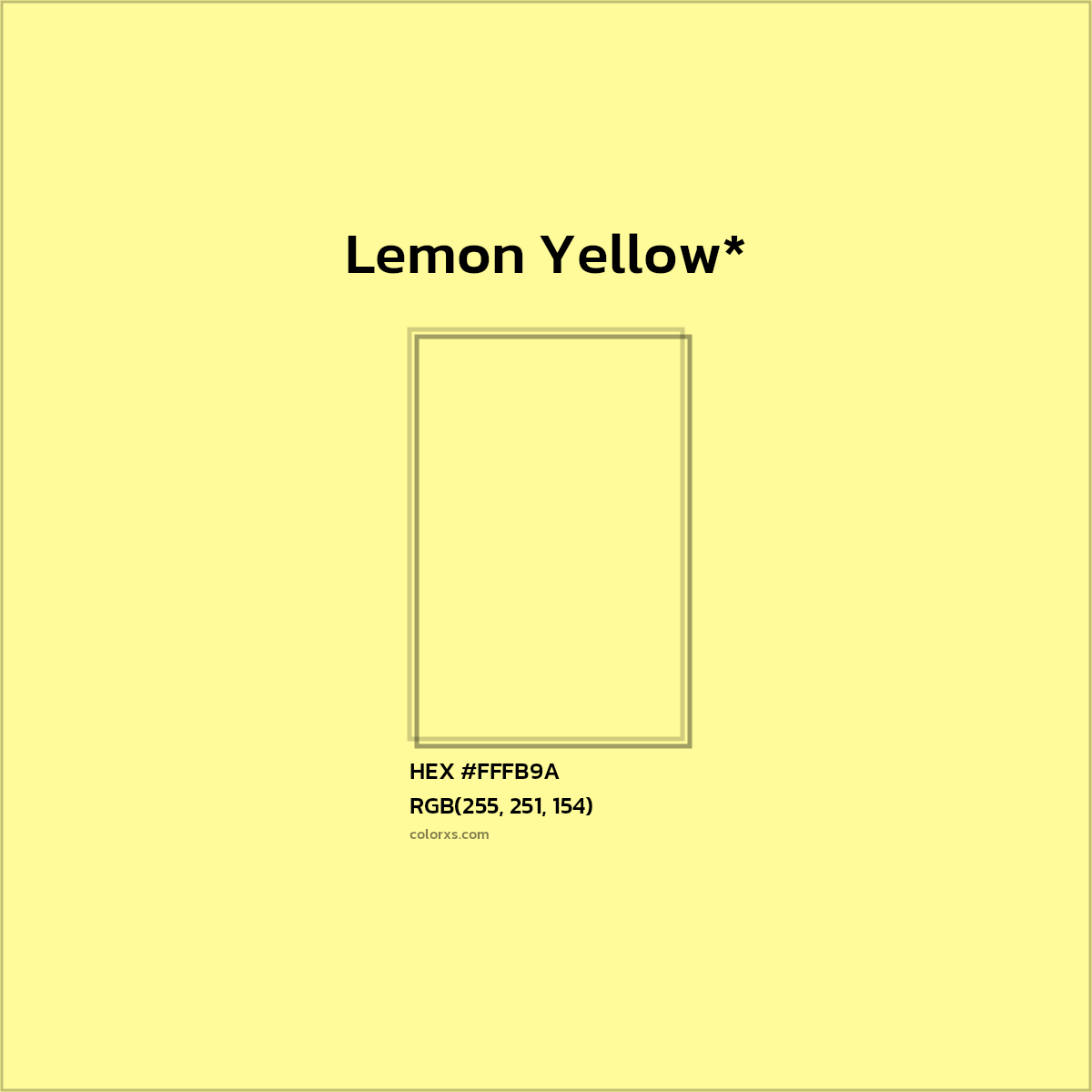HEX #FFFB9A Color Name, Color Code, Palettes, Similar Paints, Images