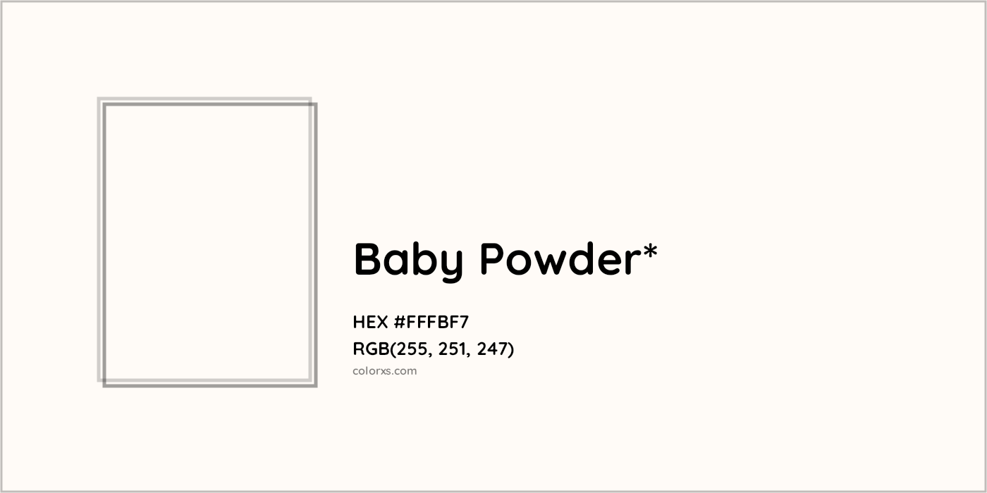 HEX #FFFBF7 Color Name, Color Code, Palettes, Similar Paints, Images