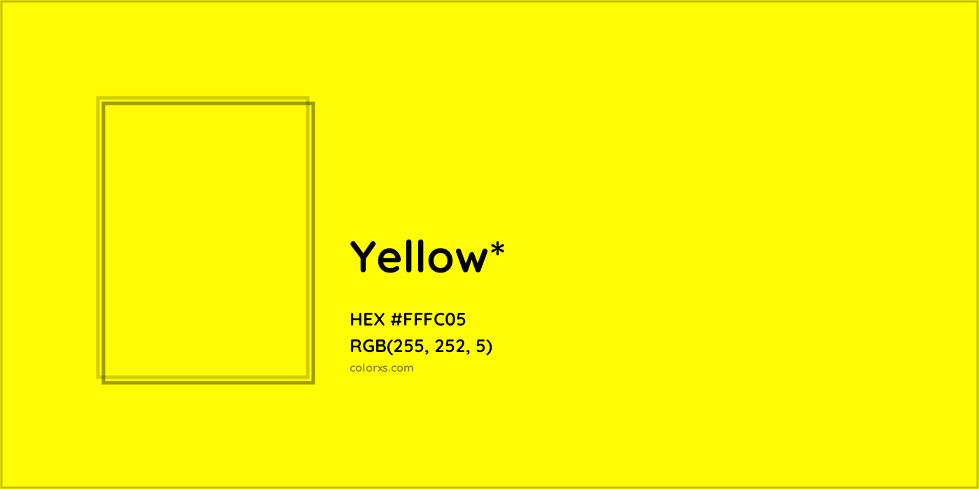 HEX #FFFC05 Color Name, Color Code, Palettes, Similar Paints, Images