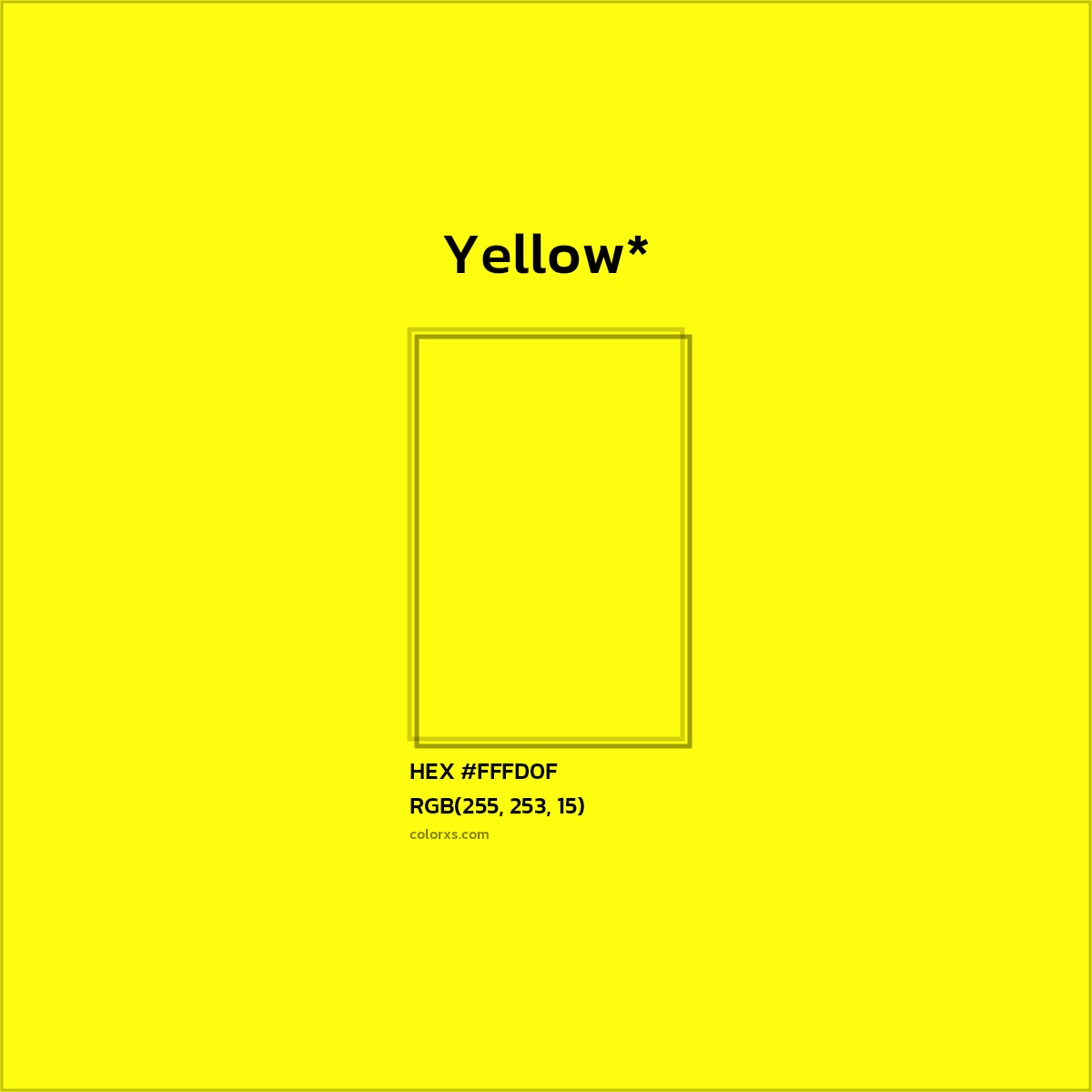 HEX #FFFD0F Color Name, Color Code, Palettes, Similar Paints, Images