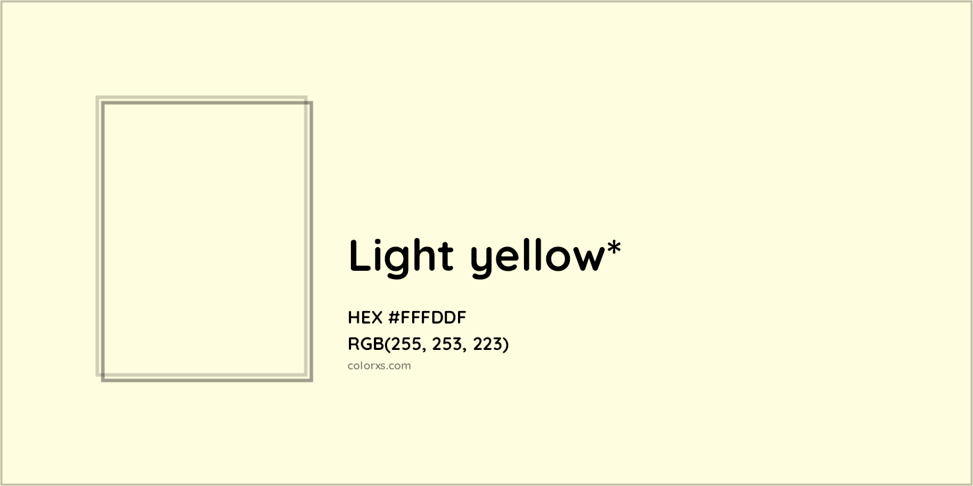 HEX #FFFDDF Color Name, Color Code, Palettes, Similar Paints, Images