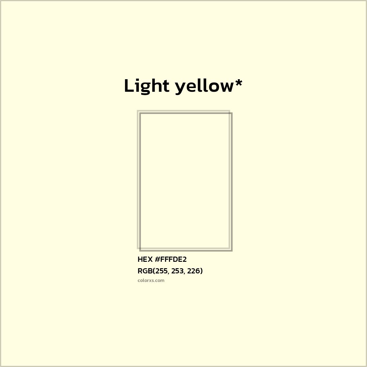 HEX #FFFDE2 Color Name, Color Code, Palettes, Similar Paints, Images